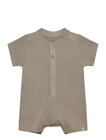 Huttelihut Playsuit Ss Muslin - Pink - 86