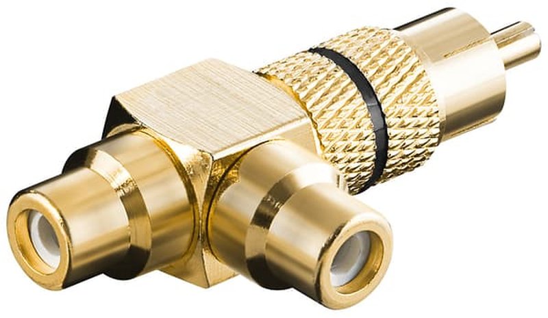 Pro Audio adapter RCA T-plug - Musta