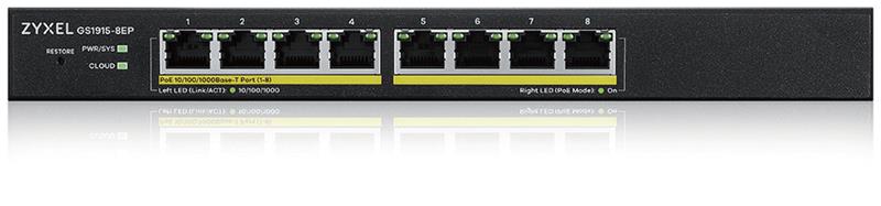 Zyxel GS1915-8EP-EU0101F, kytkin