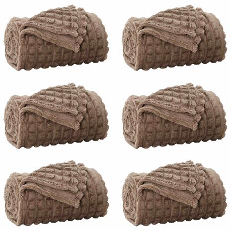 vidaXL Heittopäällys 6 pcs Camel 150 x 130 cm Fleese