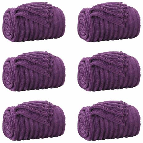 vidaXL Heittopäällys 6 pcs Violetti 150 x 130 cm Fleese
