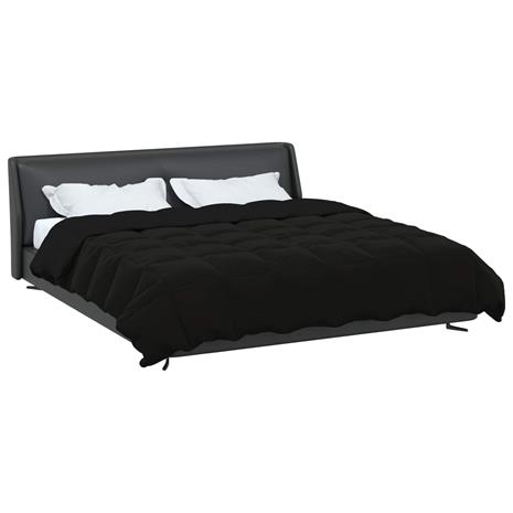vidaXL Kesäpeitto Quiltottu Musta 240 x 260 cm Mikrokuitu