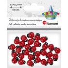 Itseliimautuvat 3D puiset leppäkertut 12x15mm 30kpl - Titanum