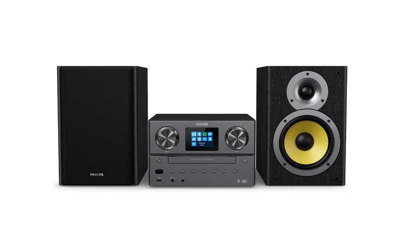 Philips TAM8905 Music System with Internet Radio, DAB+, Bluetooth, CD, USB, and Spotify Connect
