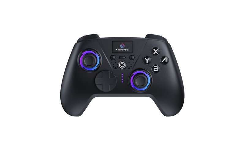 Oniverse Wireless Bluetooth controller with screen Aura - Void Black (Nintendo Switch 2 / Switch / PC / Mobile)
