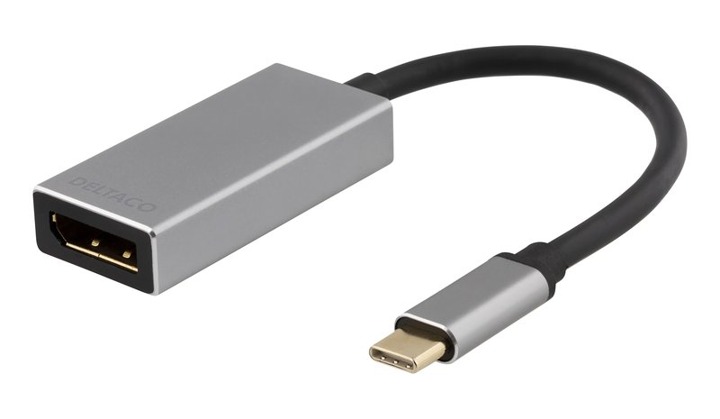 Deltaco USB-C -sovitin - DisplayPort – kuva 1/2