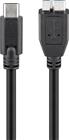 Pro USB-C <-> USB Micro-B 3.0 - 1m - Musta