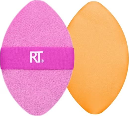 Real Techniques - Miracle 2-in1 Powder Puff Duo - Pink/Orange