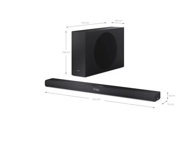 Sharp HT-SBW320 soundbar speaker Black 2.1 channels 360 W – kuva 2/5