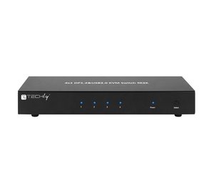 Techly IDATA DP-KVM4 KVM switch Rack mounting Black