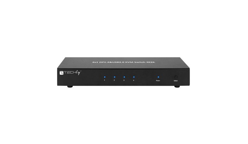 Techly IDATA DP-KVM4 KVM switch Rack mounting Black