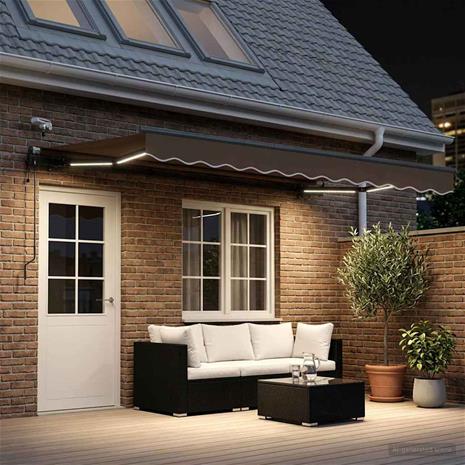 vidaXL Aurinkovarjon kangas Taupe 450 × 300 cm Polyesteri