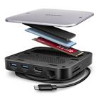 Axagon HMC-UFO USB-C Hub M.2 SATA/NVMe 1 Gbit/s Ethernet 384 kHz Audio Wired USB 3.2 Gen 2 (3.1 Gen 2) Type-C Black