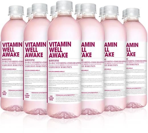 12 x Vitamin Well, 500 ml, Awake Hallon