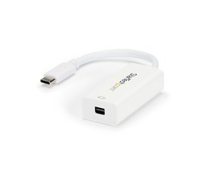 StarTech.com USB-C to Mini DisplayPort Adapter - 4K 60Hz - White - USB 3.1 Type-C to Mini DP Adapter - Upgraded Version is CDP2MDPEC