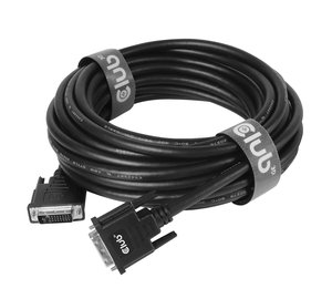 CLUB3D DVI-D Dual Link 24+1 M/M Cable 3m/9.84ft Bidirectional 28AWG