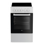 Beko FSS57000GW cooker Freestanding cooker Electric Ceramic hob Black, White