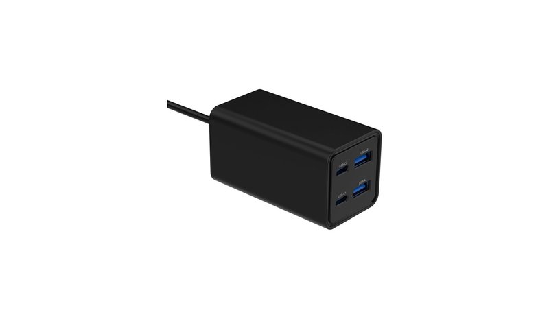 NOPEA LATAUS GEMBIRD USB POWERDELIVERY GAN 4 PORTILLA 65 W MUSTA