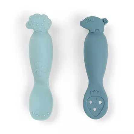 Done By Deer Tiny Farm Tiny Farm Lusikat 2-pack, Blue