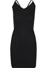 Urban Classics - Ladies Rib Jersey Neckholder Dress - Keskipitkä mekko - Naiset - Musta