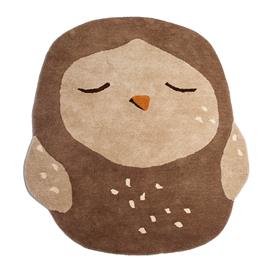 Lone Tepper - Ugle ull Matto 113x120 cm Taupe