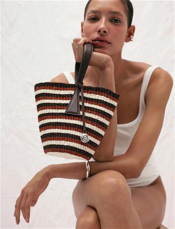 Liffner Single Handle Basket - Multi/patterned - ONE SIZE