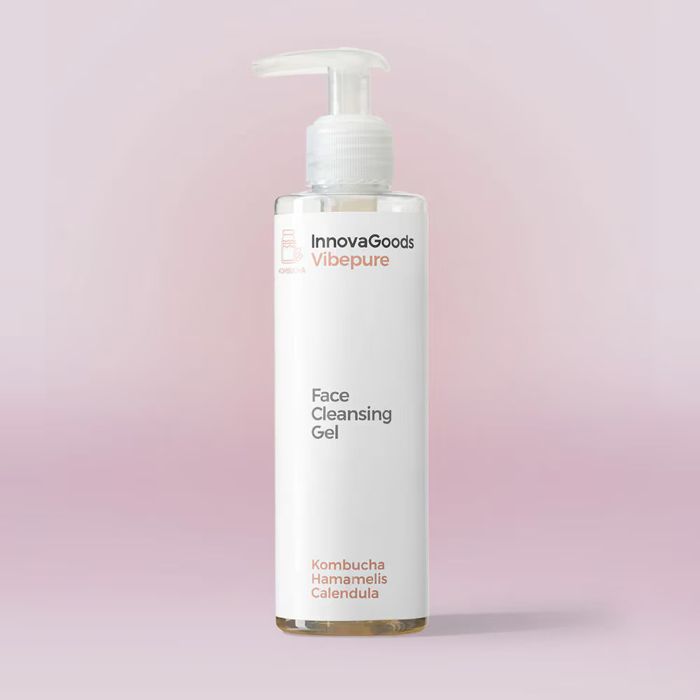 InnovaGoods Vibepure kasvojen puhdistusgeeli 200 ml / vegaaninen kasvojenpuhdistus / kombucha ja kehäkukka
