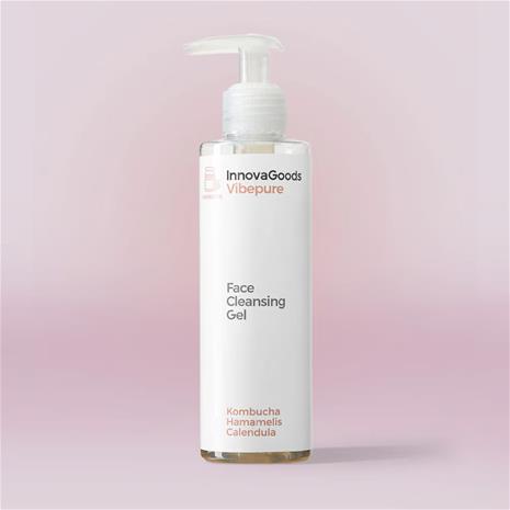 InnovaGoods Vibepure kasvojen puhdistusgeeli 200 ml / vegaaninen kasvojenpuhdistus / kombucha ja kehäkukka – kuva 1/2