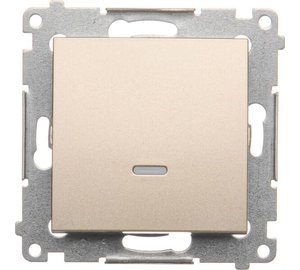 Simon 54 Led-kytkin valaistuksella, matta kultaa