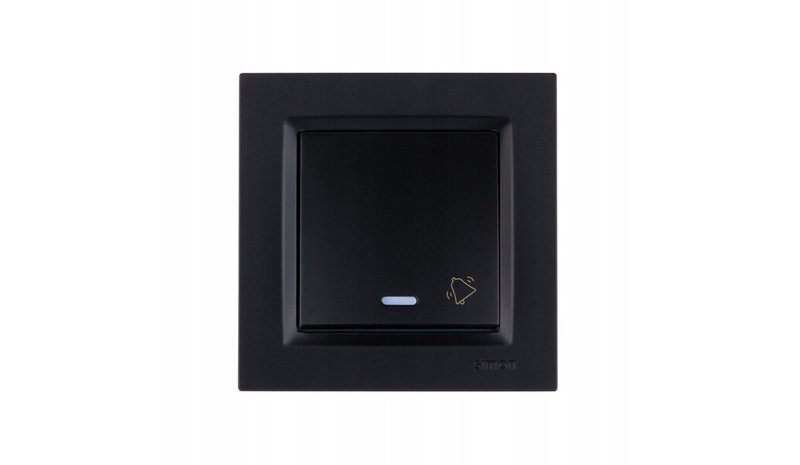 Simon 10 soittopainike Led-valolla, musta