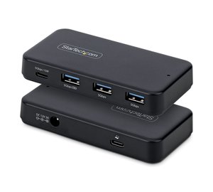 StarTech.com 4-Port USB-C and USB-A Hub, 5Gbps, Self-Powered, 2-in-1 USB-C and USB-A Host Cable, 1x USB-C and 3x USB-A (1x BC 1.2), 36W Power Adapter Included