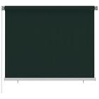 vidaXL Rullaverho ulkotiloihin 180x140 cm tummanvihreä HDPE, Verhot, pöytäliinat ja kankaat