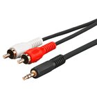 Microconnect AUDLC10G audio cable 10 m 3.5mm 2 x RCA Black