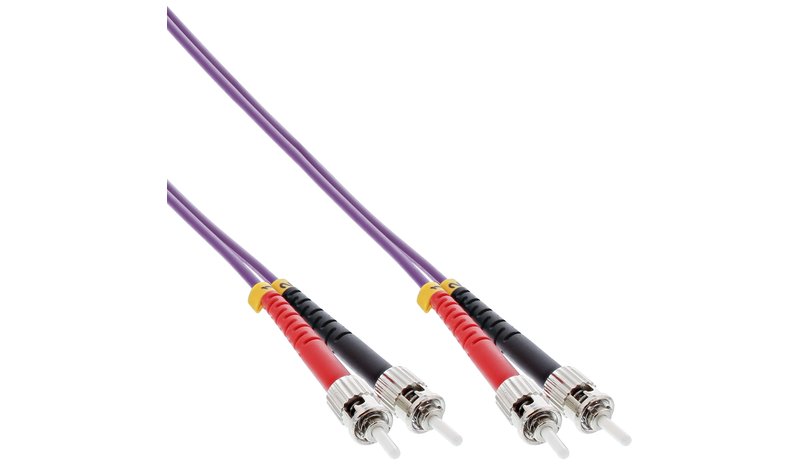 InLine Fiber Optical Duplex Cable ST/ST 50/125µm OM4 2m – kuva 1/2