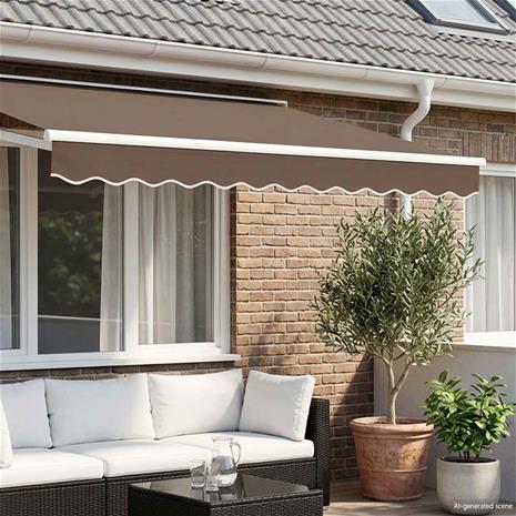 vidaXL Markiisin reunalista vaihto Taupe 3,5 m Polyesteri