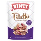 24x 100g Filetto Pouch in Jelly ankka & ankansydän RINTI koiran märkäruoka