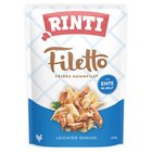 24x 100g RINTI Filetto Pouch in Jelly Huhn mit Ente Hundefutter nass