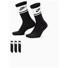 Nike Sukat Everyday Elevated 3-pack - Musta/Valkoinen
