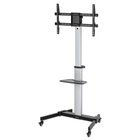 Manhattan Trolley Mount Stand for TV & Monitors, For screens: 37" to 86", -10 to 5° Tilt, 90° Rotation, VESA compatibility: all between 200x200 to 600x400mm - check the dimensions of the four mounting holes on back of screen to ensure it fits, Max 50kg, B