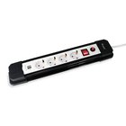 Equip 245553 power extension 1.5 m 4 AC outlet(s) Indoor Black, White