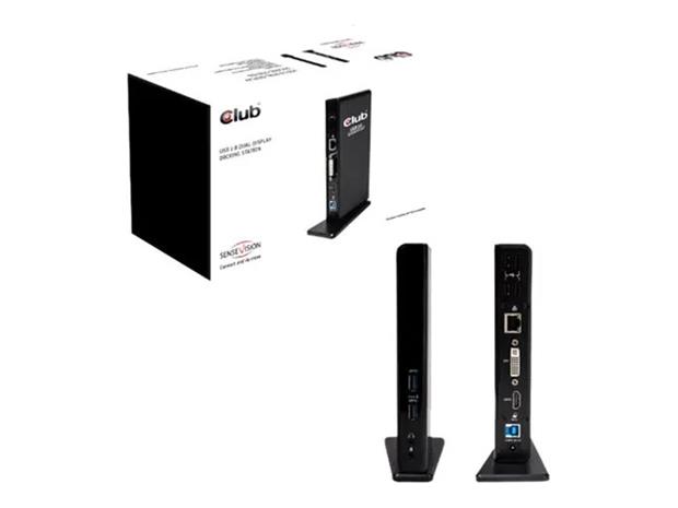 CLUB3D USB Gen1 Type A Dual Display ( HDMI and DVI) DisplayLink™ Docking Station