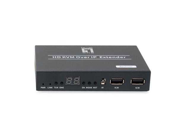 LevelOne HVE-6701R AV extender AV receiver Black