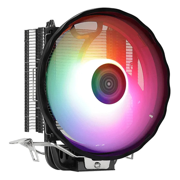 Aerocool PGS Rave 3 FRGB PWM 4P, 120 mm ARGB -prosessorijäähdytin, musta