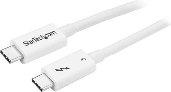 StarTech.com Thunderbolt 3 Cable - 40Gbps - 0.5m - White - Thunderbolt, USB, and DisplayPort Compatible