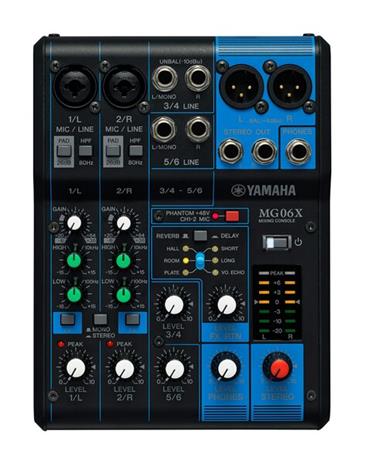 Yamaha MG06X audio mixer 6 channels Black