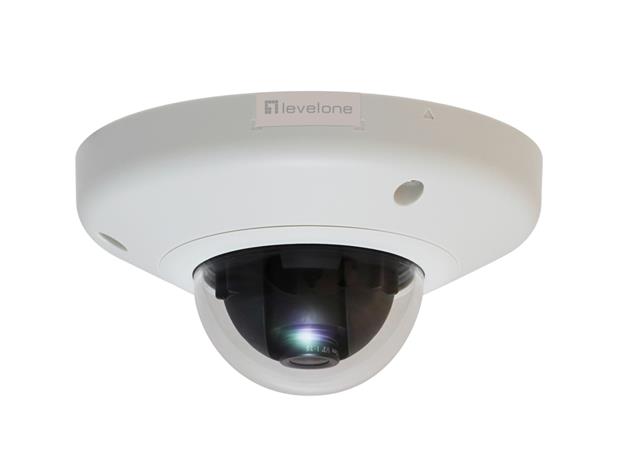 LevelOne HUBBLE Fixed Dome IP Network Camera, 3-Megapixel, 802.3af PoE, Vandalproof