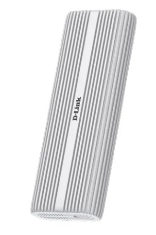D-Link DSP-411 M.2 NVMe SSD -kotelo, 1-paikkainen, USB4, työkaluton, tuuletin, alumiini
