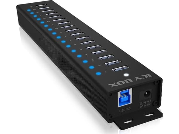 ICY BOX 17-Port Hub with USB 3.2 Gen 1 Type-A interface