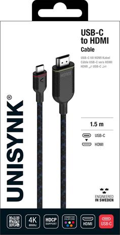 Unisynk USB-C to HDMI Cable 4K