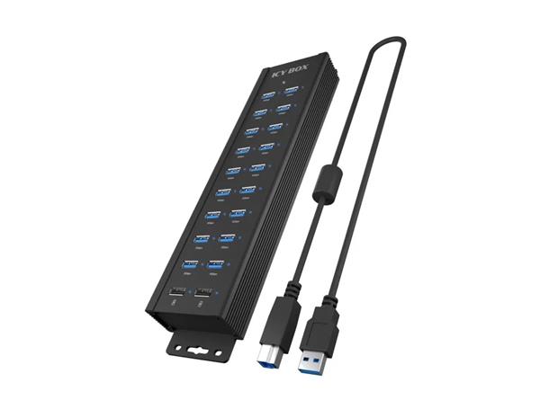 ICY BOX IB-HUB1720-U3 Black